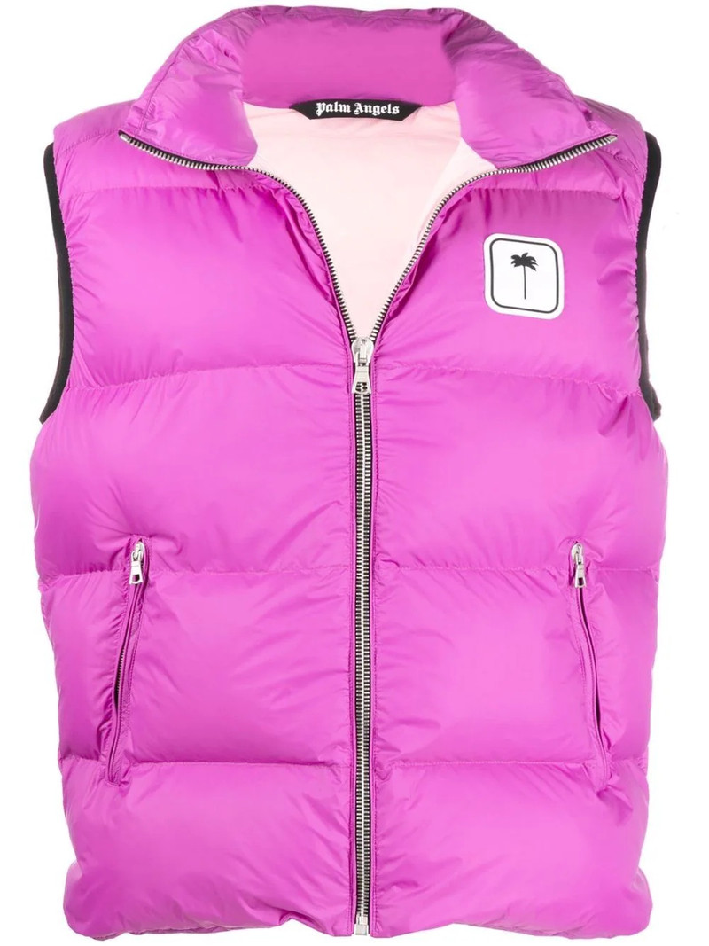 logo-patch padded gilet 1
