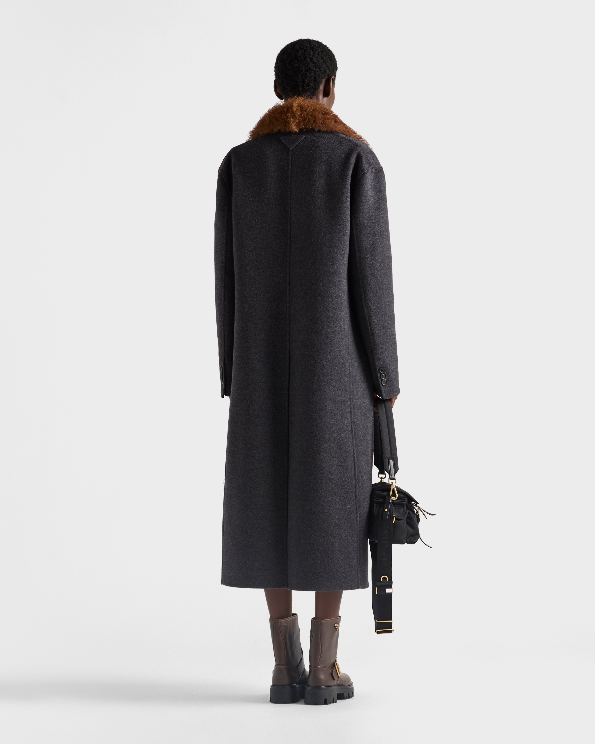 Double-breasted double cashwool coat - 5