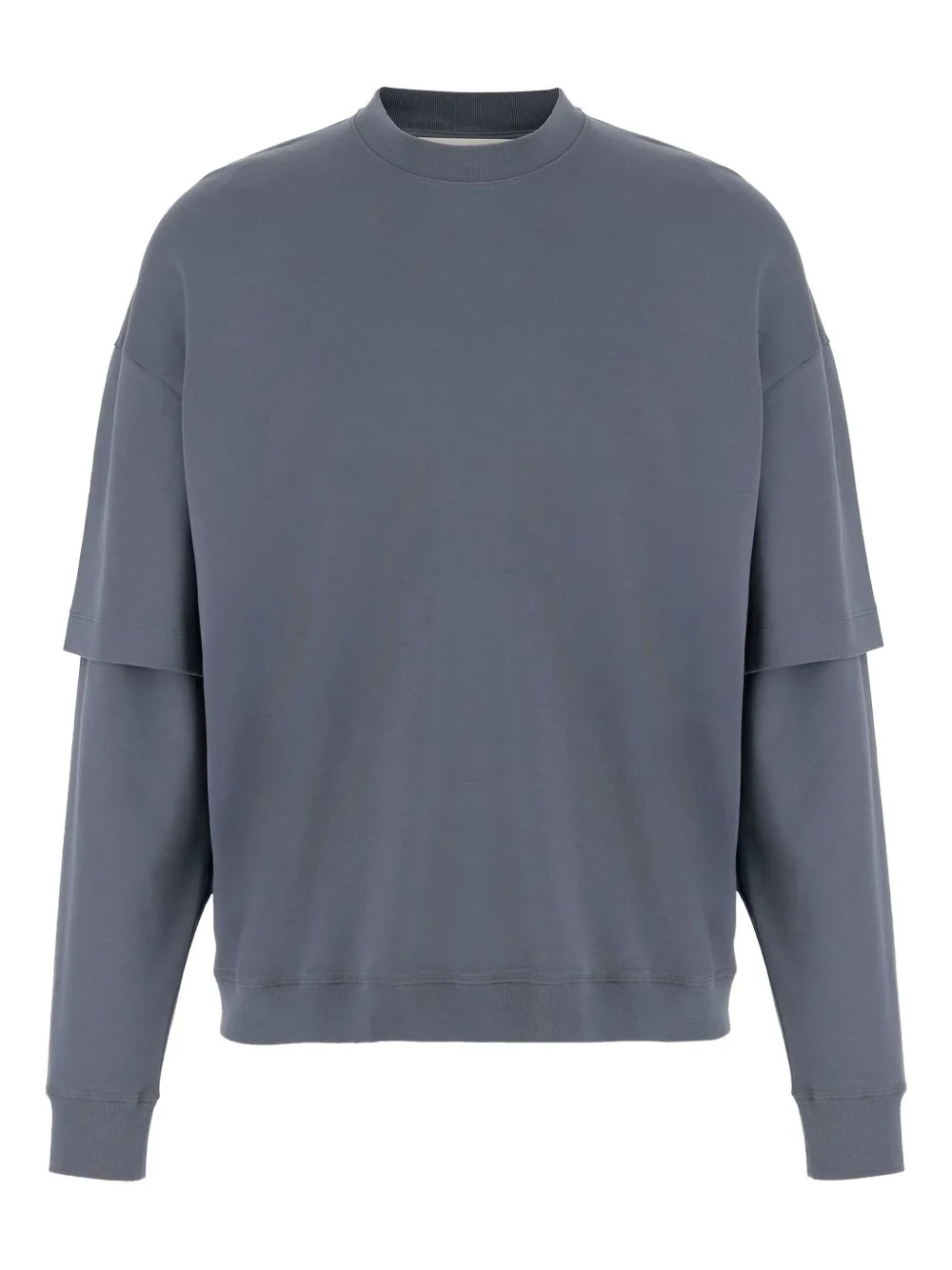 layered cotton sweatshirt - 1