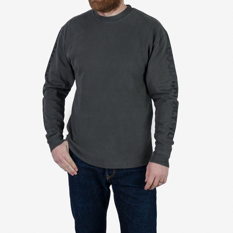Iron Heart GA-LS-BLK GOOD ART HLYWD Heavyweight Long Sleeve Crew Neck T-Shirt - Vintage Black outlook