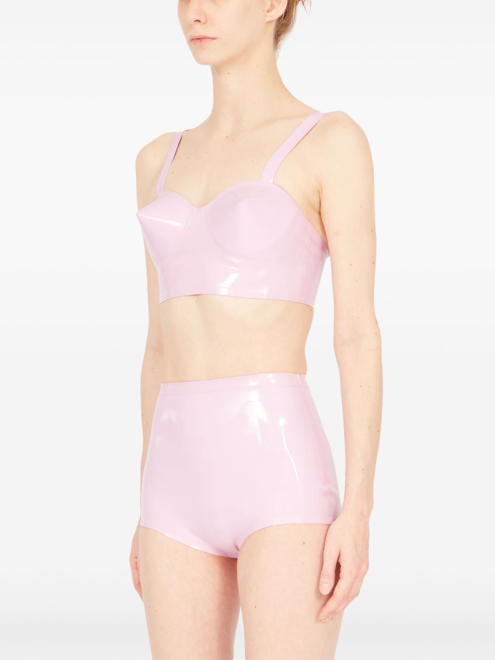 latex balconette bra - 7