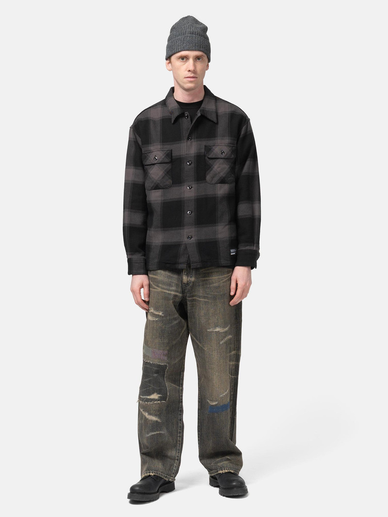 NEIGHBORHOOD Buffalo Check Shirt LS Gray outlook