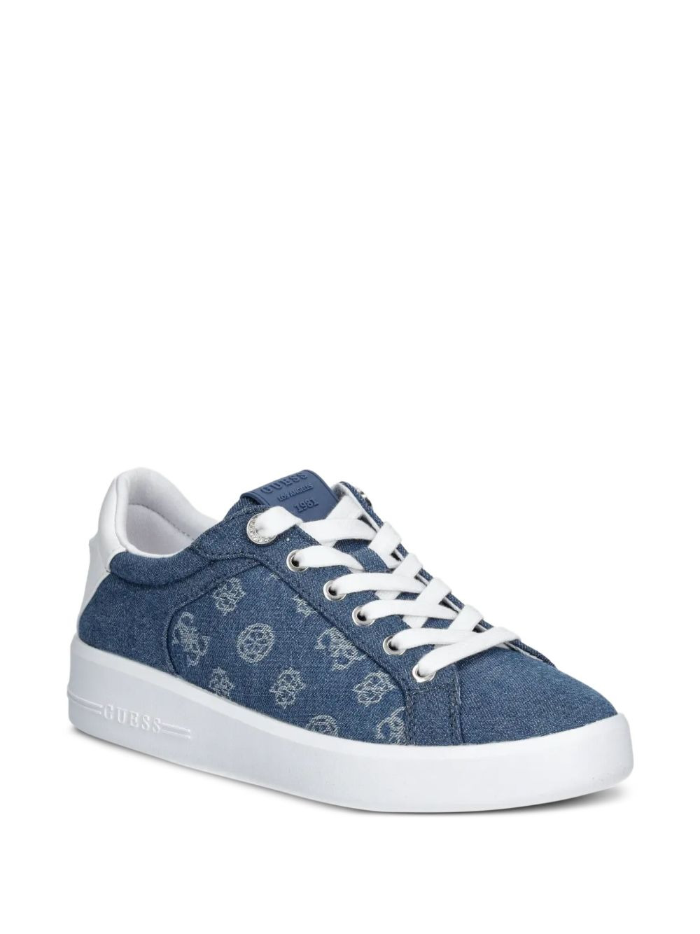 denim low-top sneakers - 2