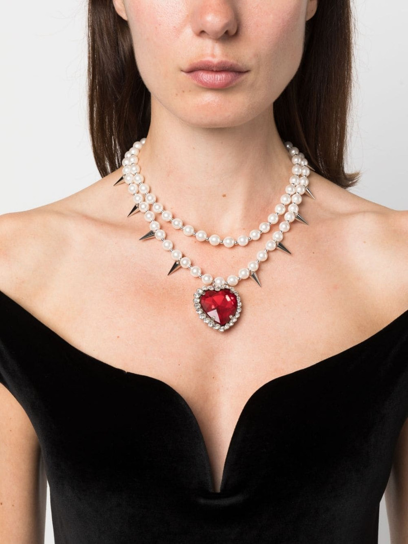 Alessandra Rich crystal-embellished necklace outlook