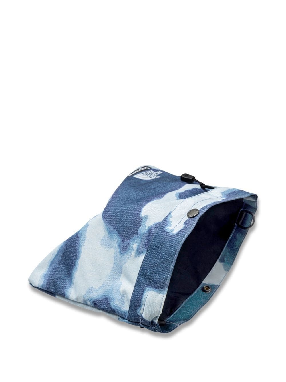 x TNF bleached denim print shoulder Bag - 4