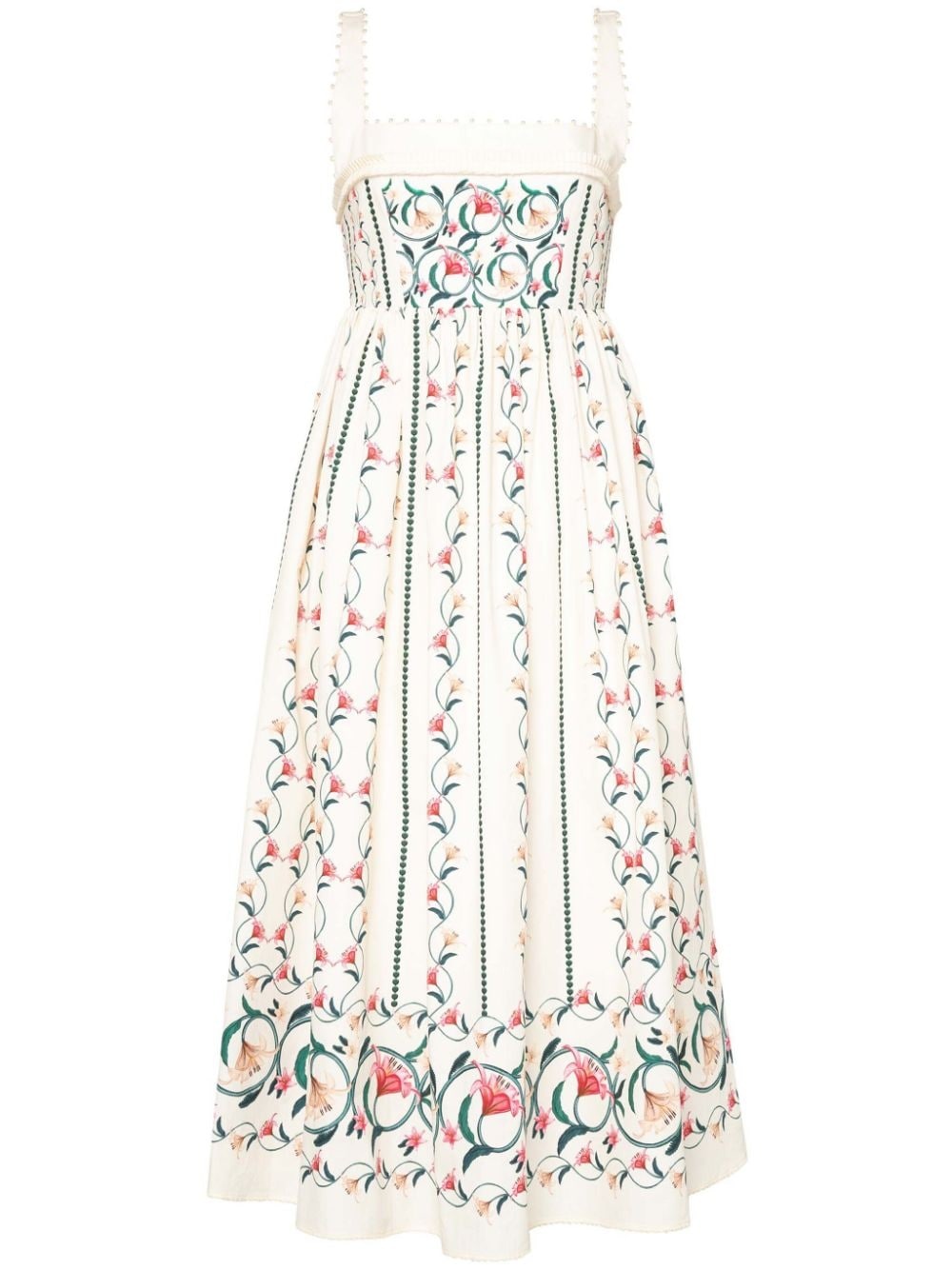 Barbara Rocio embroidered midi dress - 1