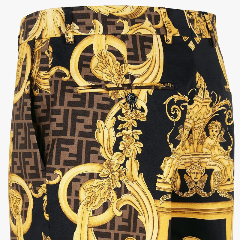 Fendace multicolor cotton pants 3