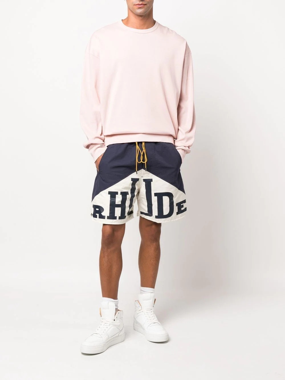 logo-print drawstring shorts - 2