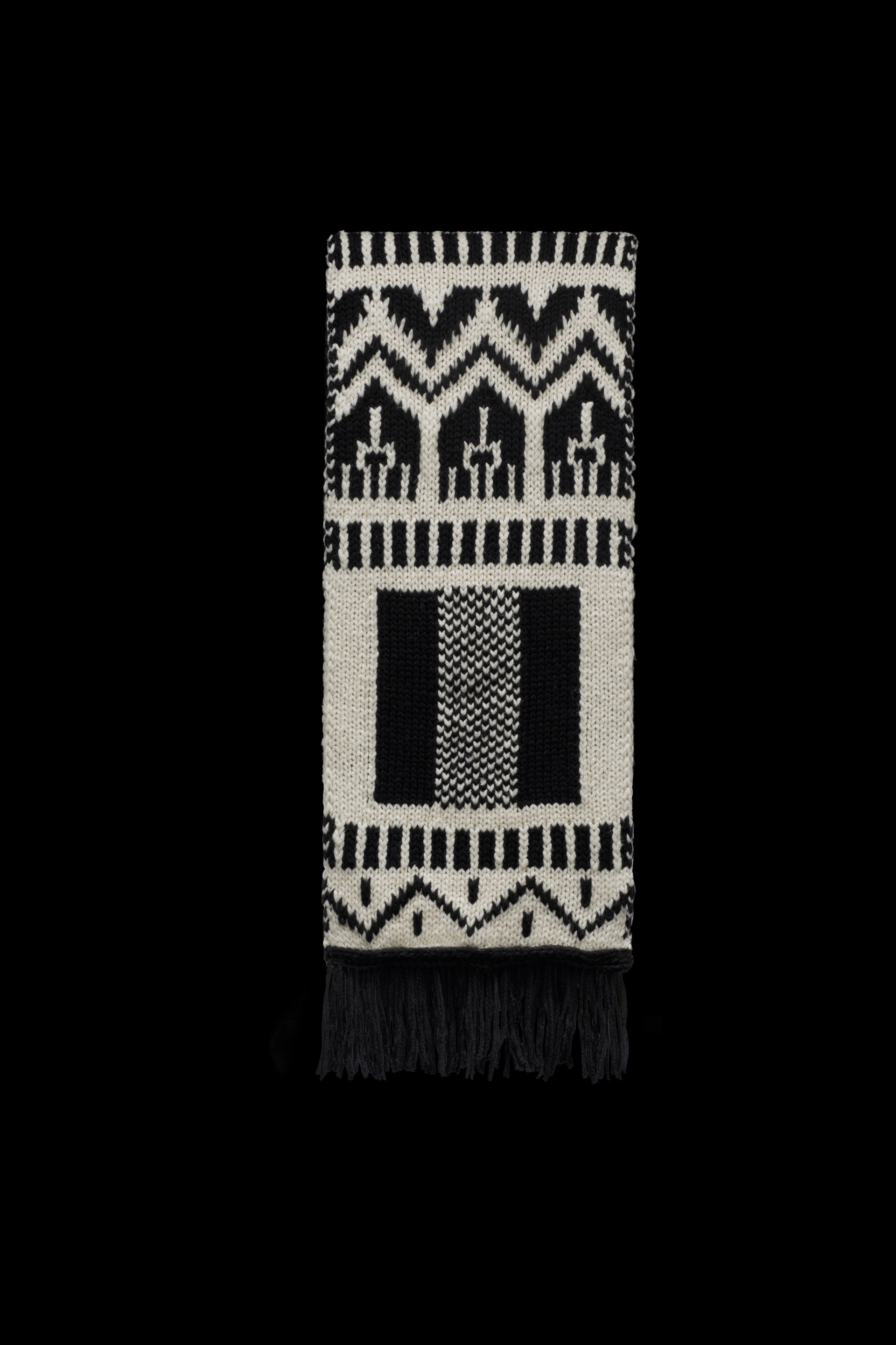 Wool Jacquard Scarf - 1