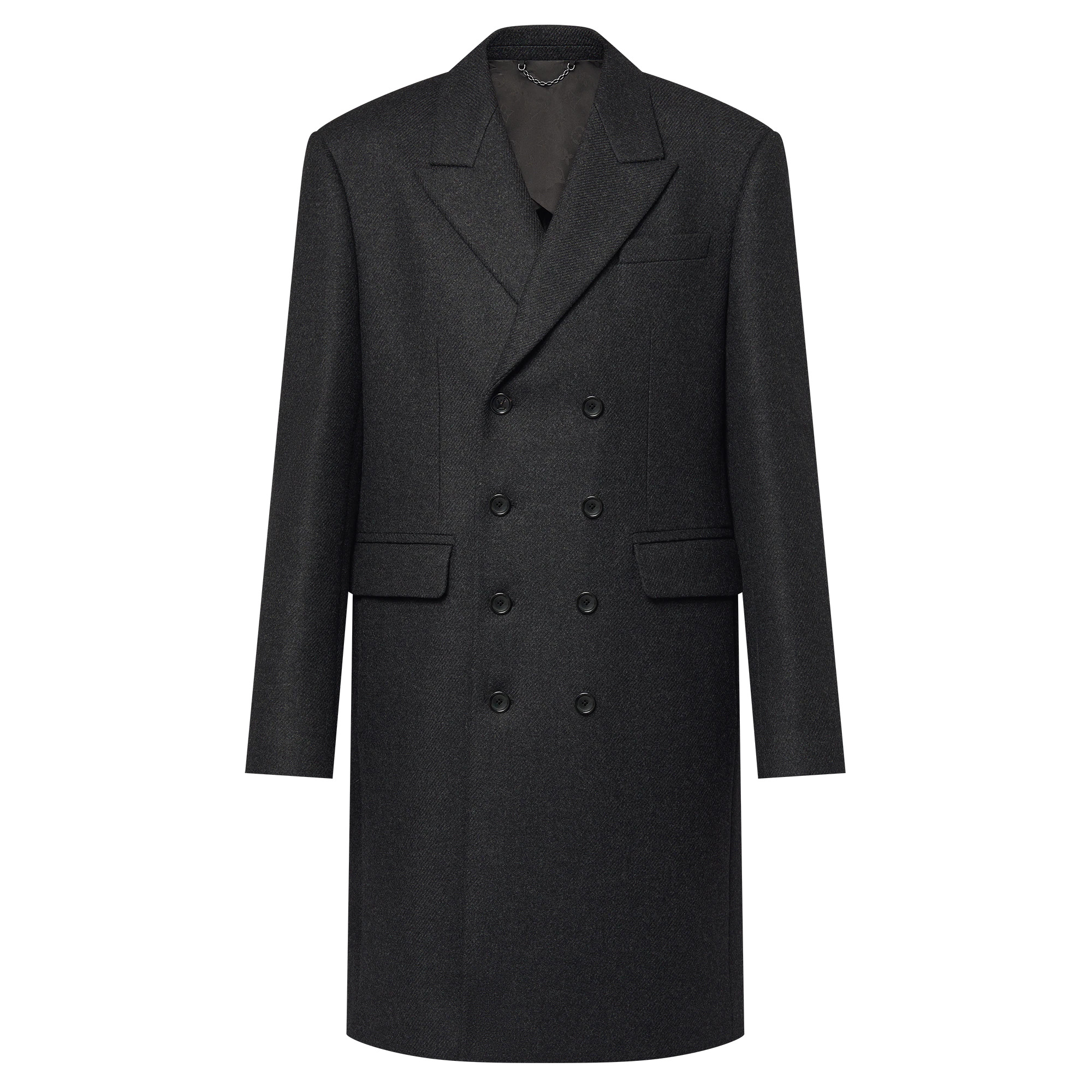 Double-Breasted Cashmere And Wool Blend Tailored Coat - 1