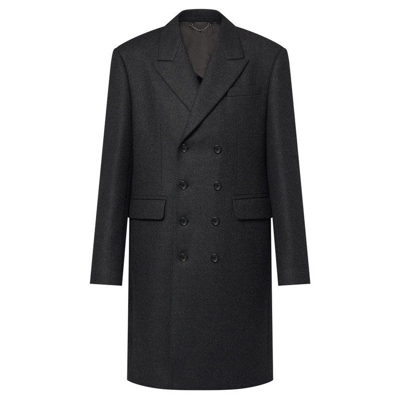 Double-Breasted Cashmere And Wool Blend Tailored Coat 1