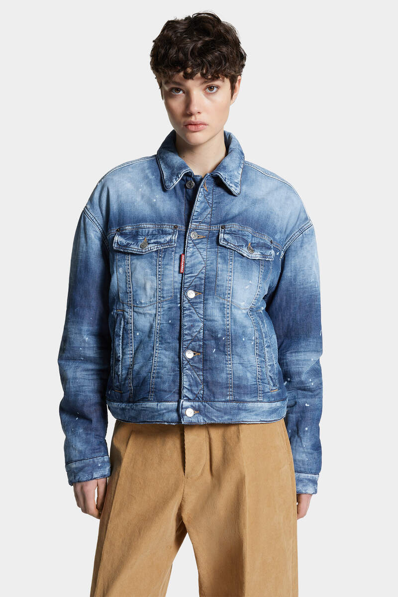 LIGHT PADDED DENIM JEAN JACKET - 3