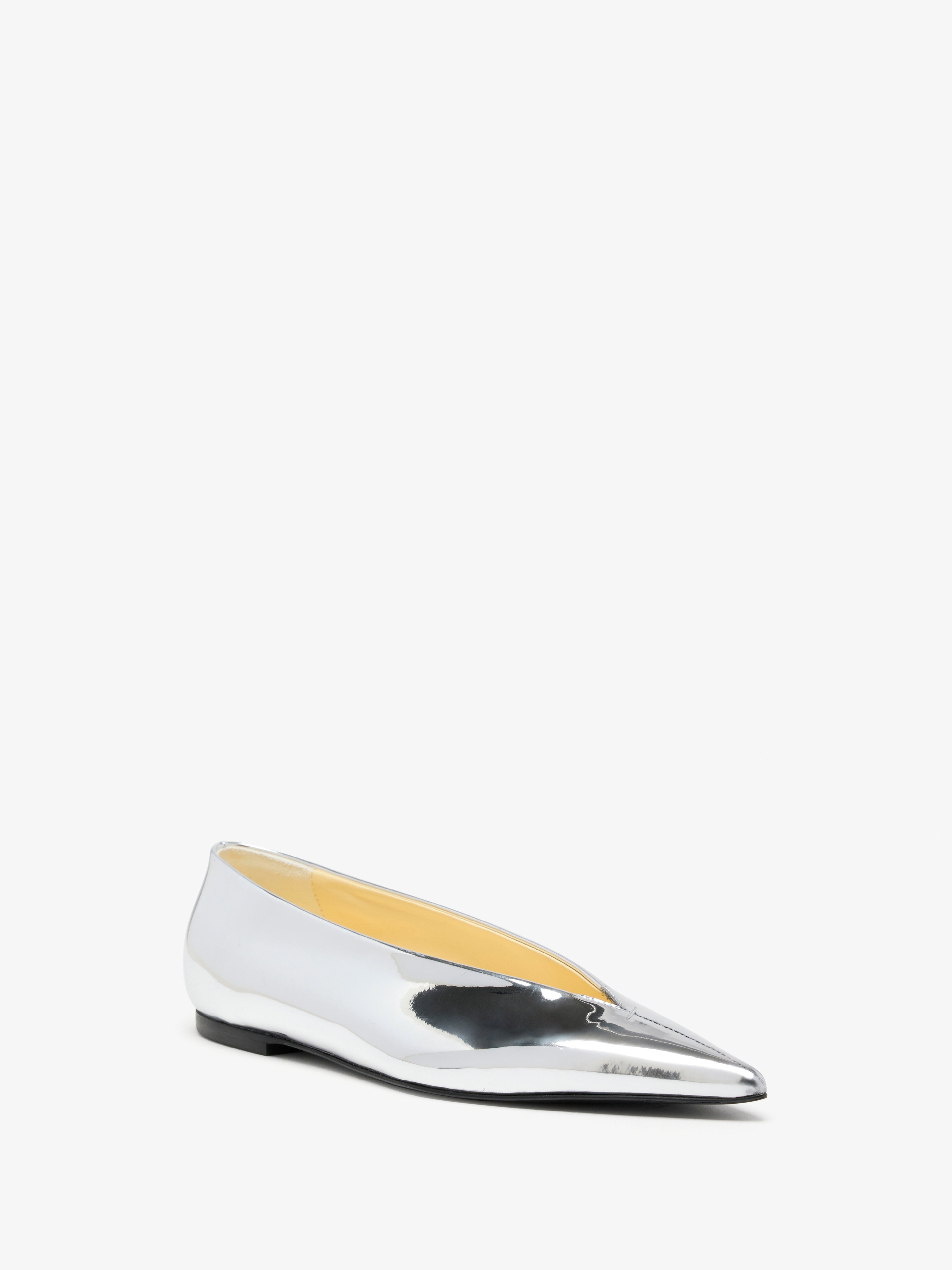 Slash Flats in Mirrored Metallic - 2