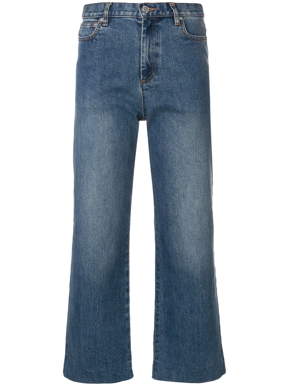 cropped straight-leg jeans - 1