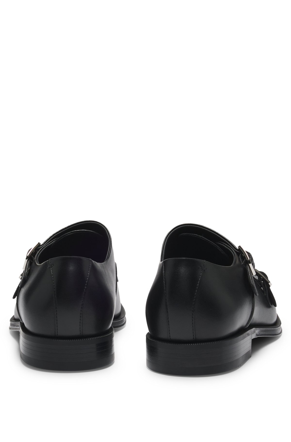 CAP-TOE DOUBLE MONK SHOES IN LEATHER - 5