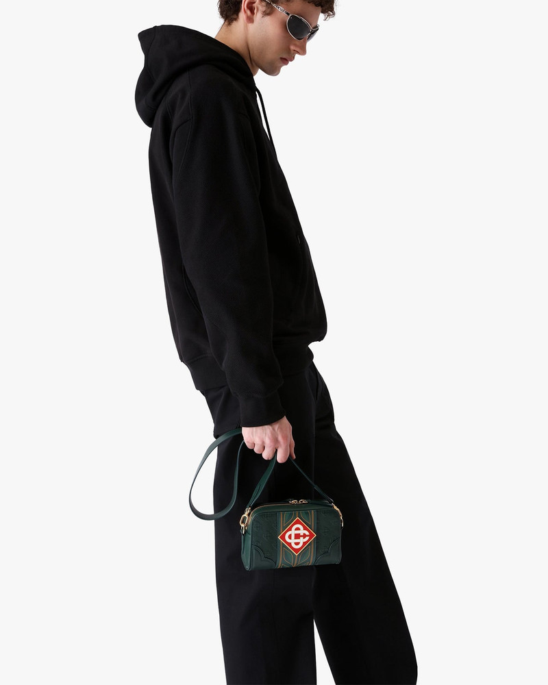 CASABLANCA Green Monogram Crossbody Bag | Casablanca Paris outlook