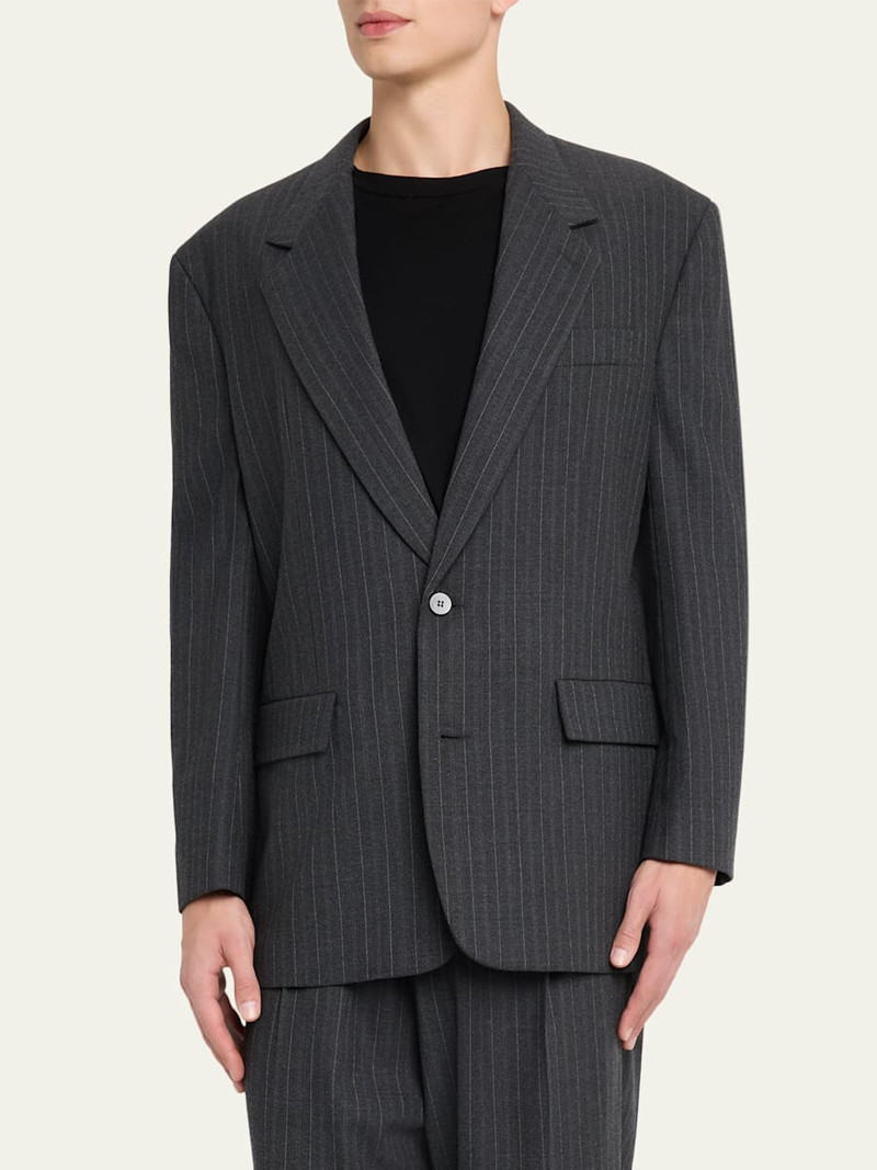 MAGLIANO Men's Pinstripe Wool-Blend Two-Button Jacket outlook