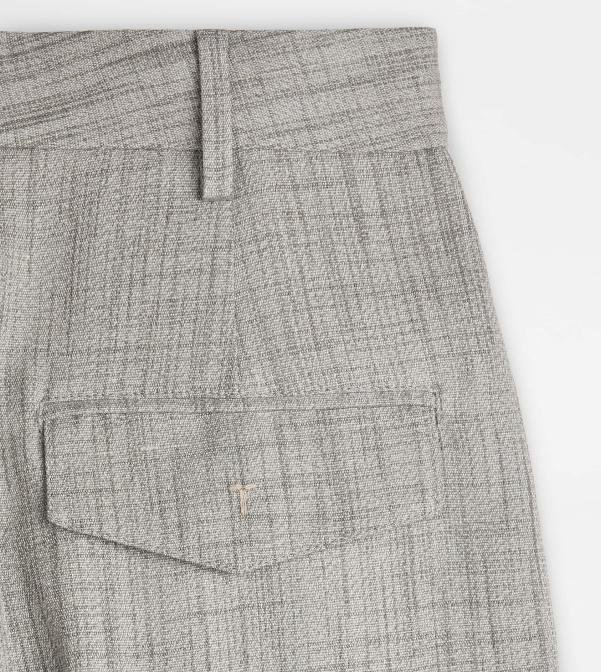 PANTS IN SILK BLEND - GREY - 2