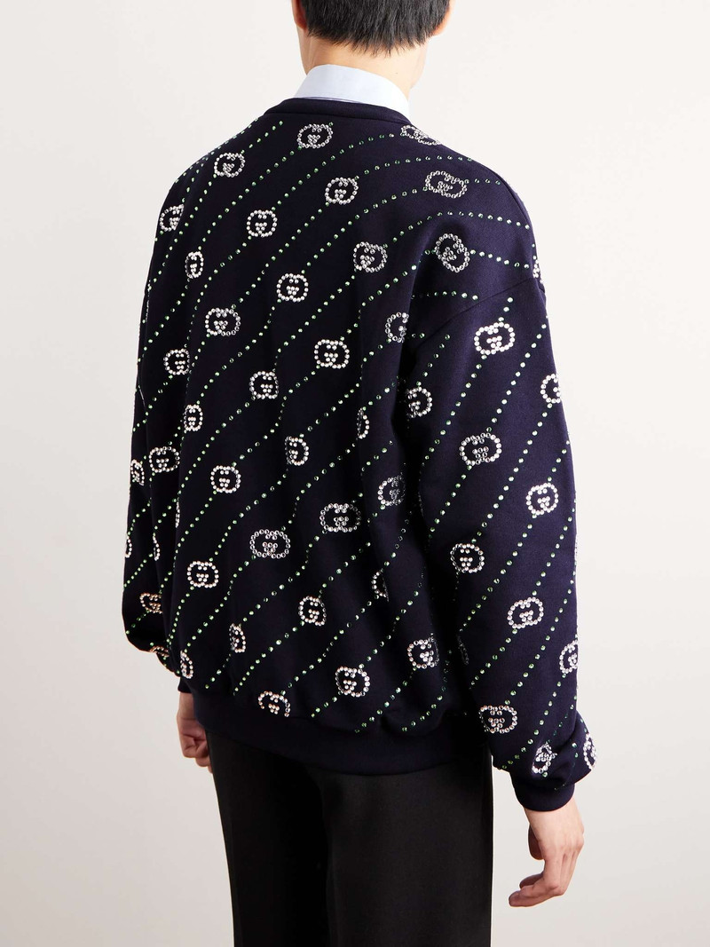 Crystal-Embellished Cotton-Jersey Sweatshirt 3