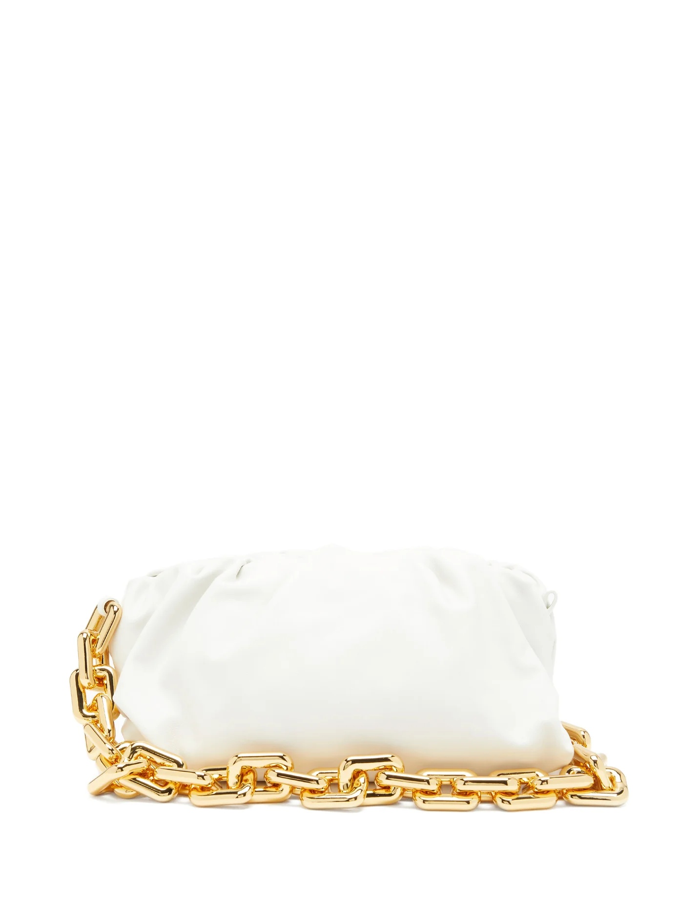 The Pouch medium chain-strap leather clutch - 1