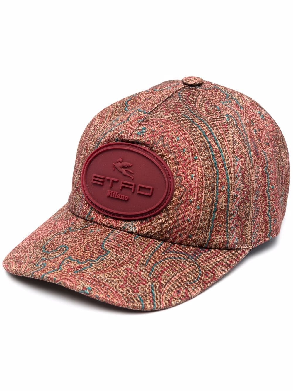 appliqué logo paisley-print cap - 1