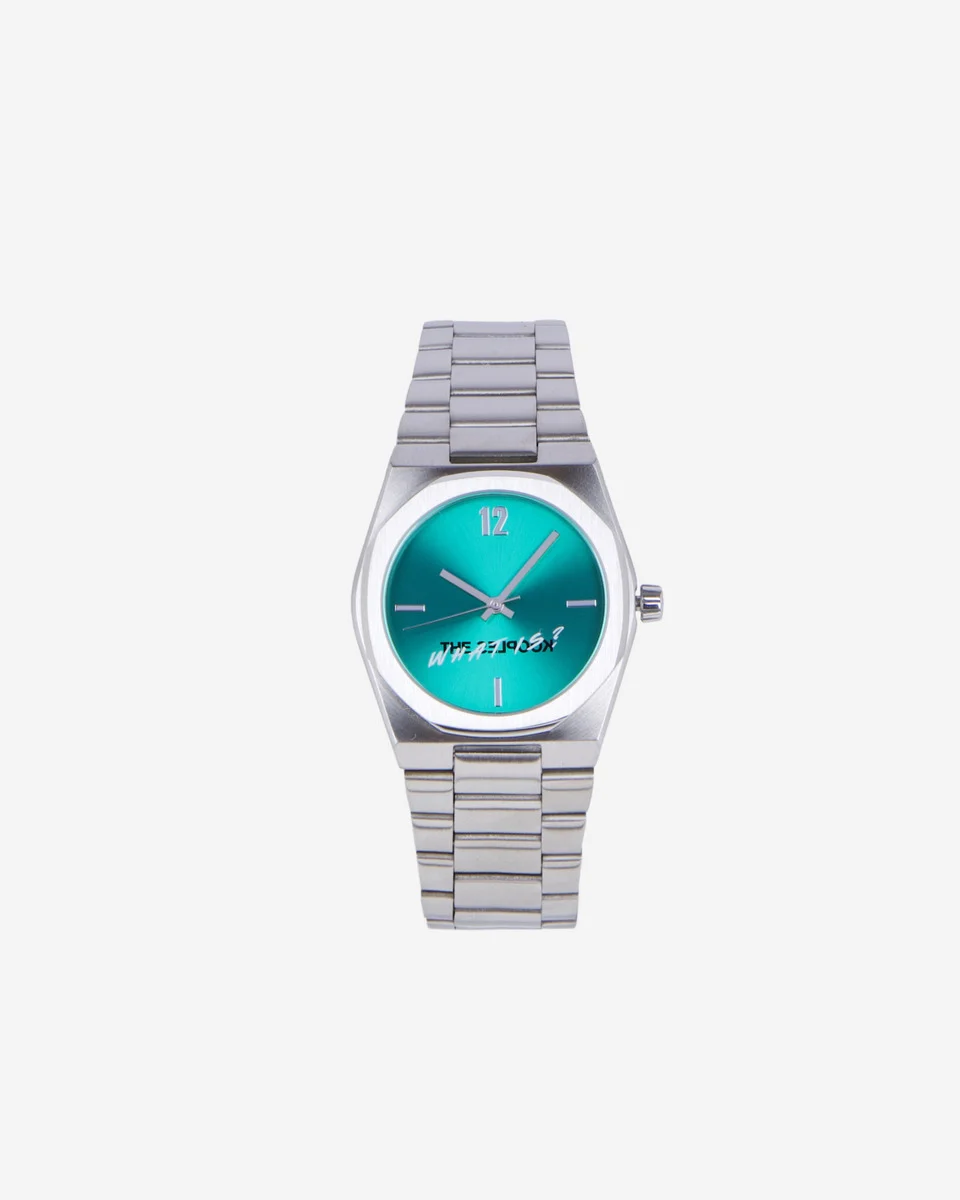 WHAT IS SILVER WATCH WITH GREEN DIAL - 1