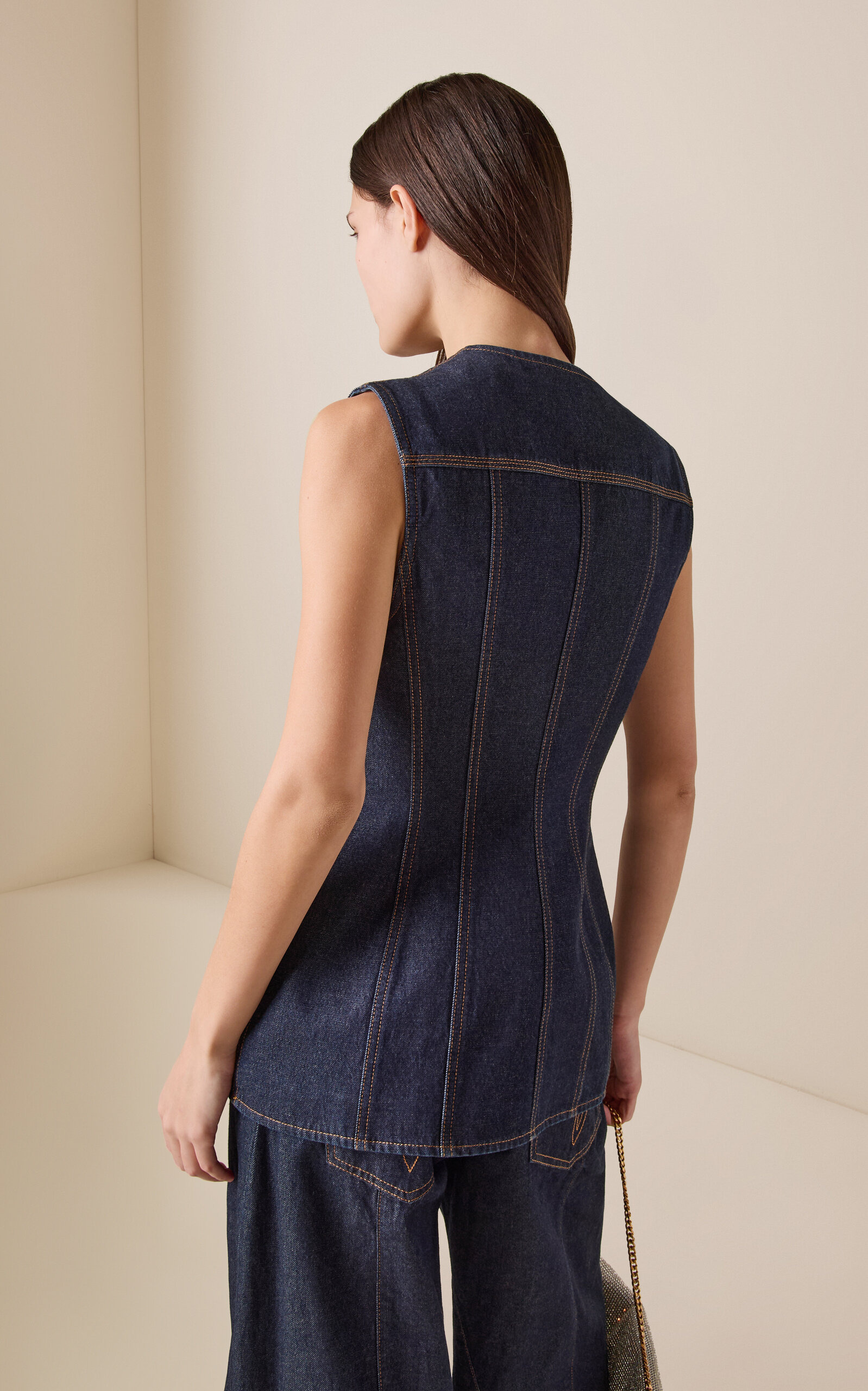 Denim Vest dark wash - 4