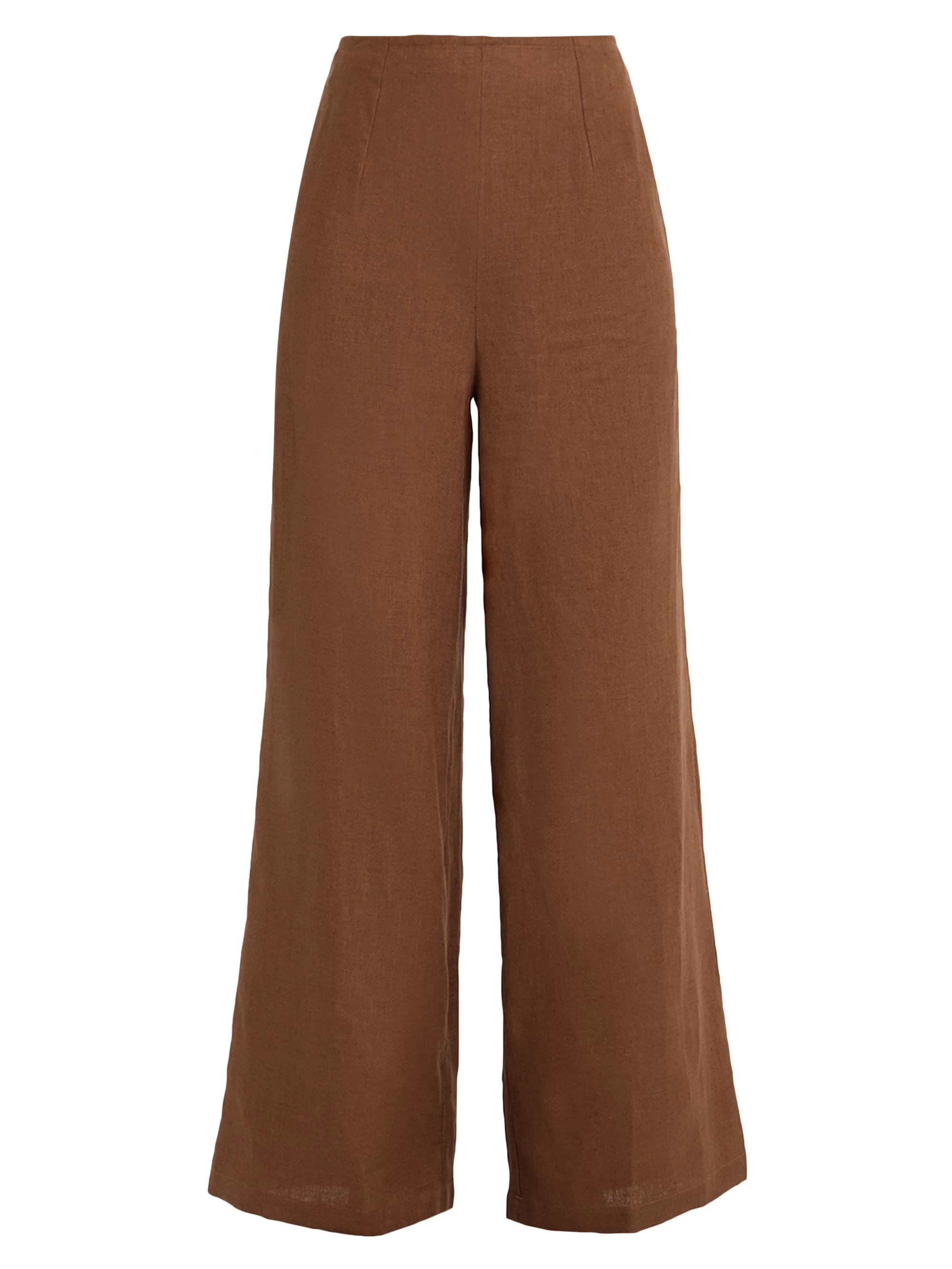 Women's Syna Linen High-Rise Wide-Leg Pants - Brown - 1