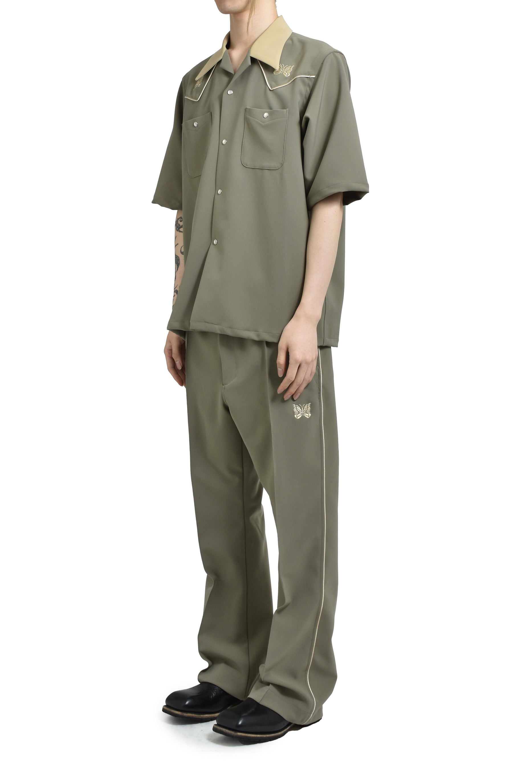 PIPING COWBOY PANT - POLY DOUBLE CLOTH(EXCLUSIVE) / D.GRY - 4