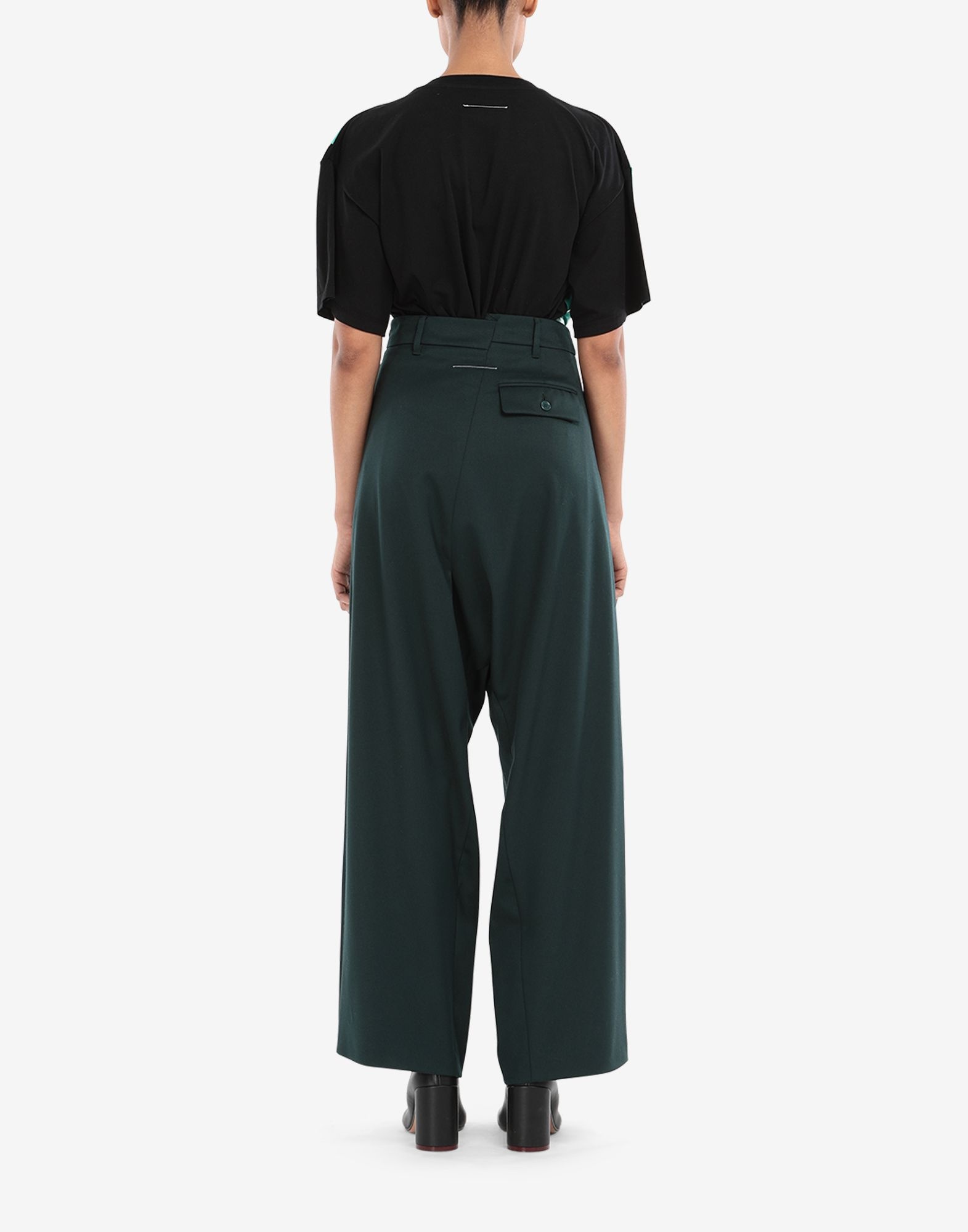 Asymmetrical hem trousers - 4