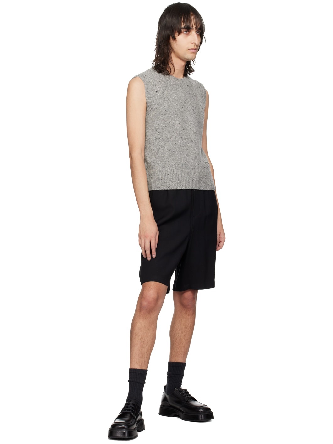 Gray Crewneck Vest - 4