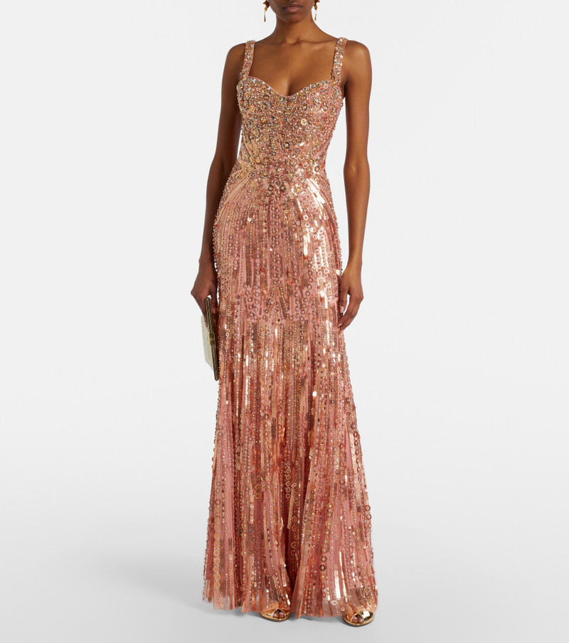 JENNY PACKHAM Da Vinci embellished bustier gown outlook