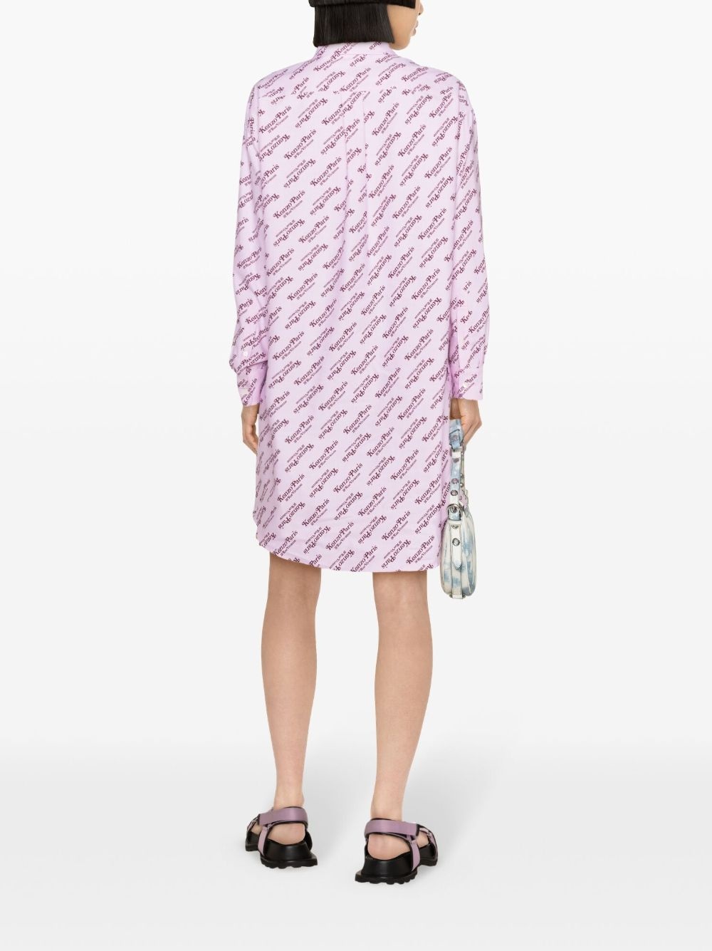 x Verdy logo-print shirt dress - 4