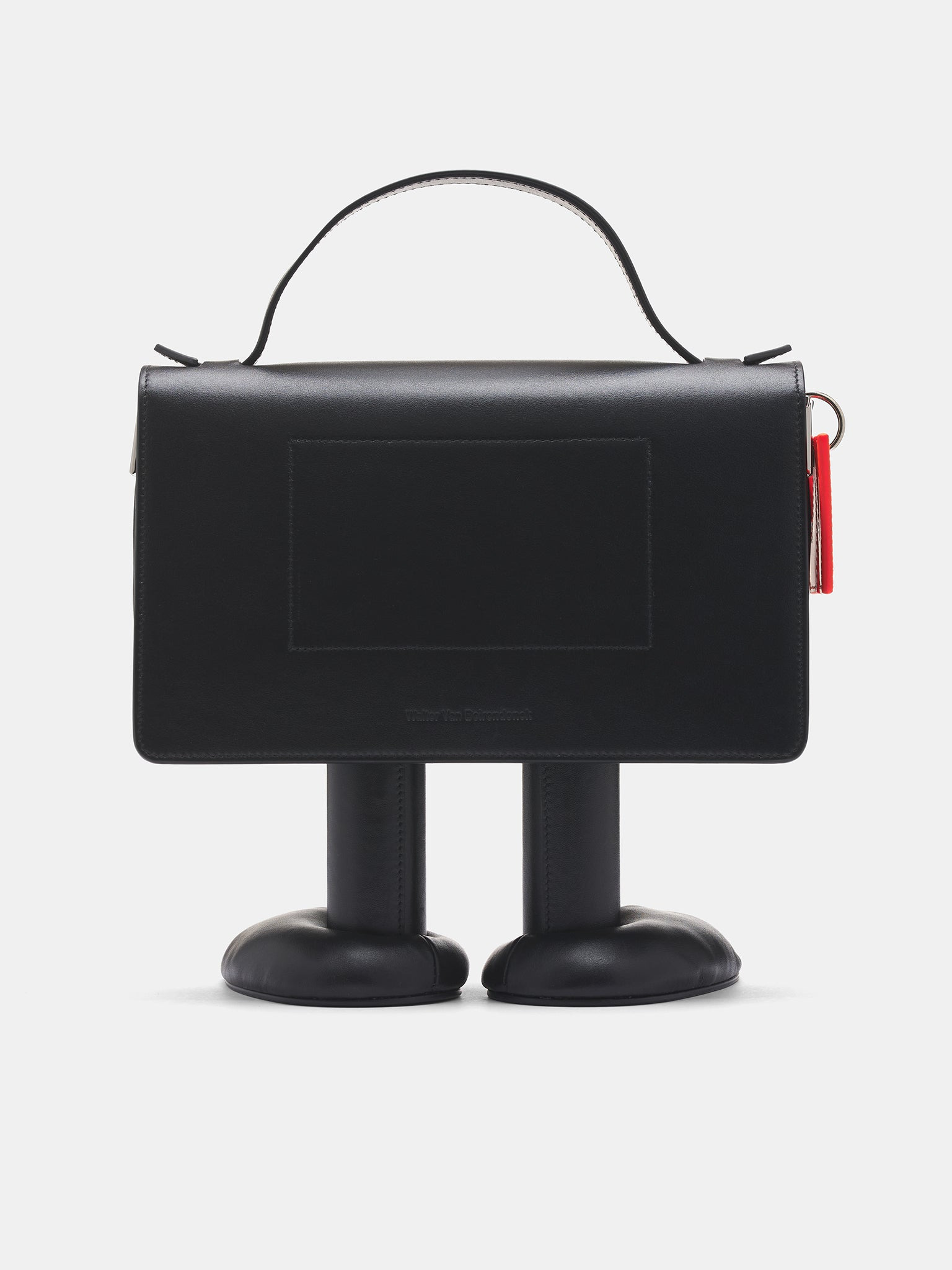 Black Leather Alien Friend Bag - 3