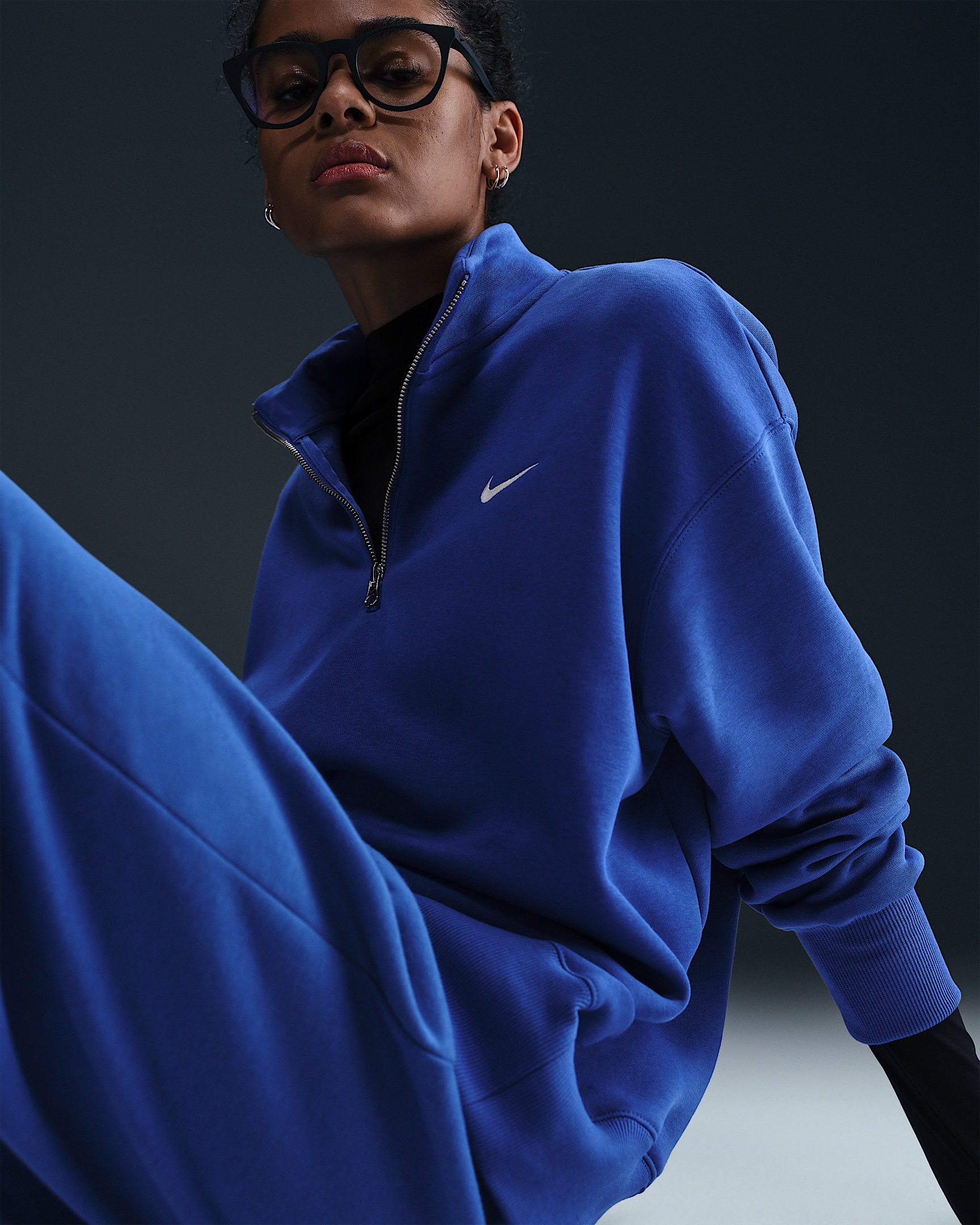 Nike Sportswear Phoenix Fleece Women's Oversized 1/4-Zip Long Sweatshirt - 3