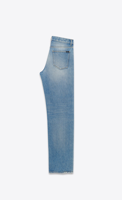 SAINT LAURENT long extreme baggy jeans in lake medium blue denim outlook