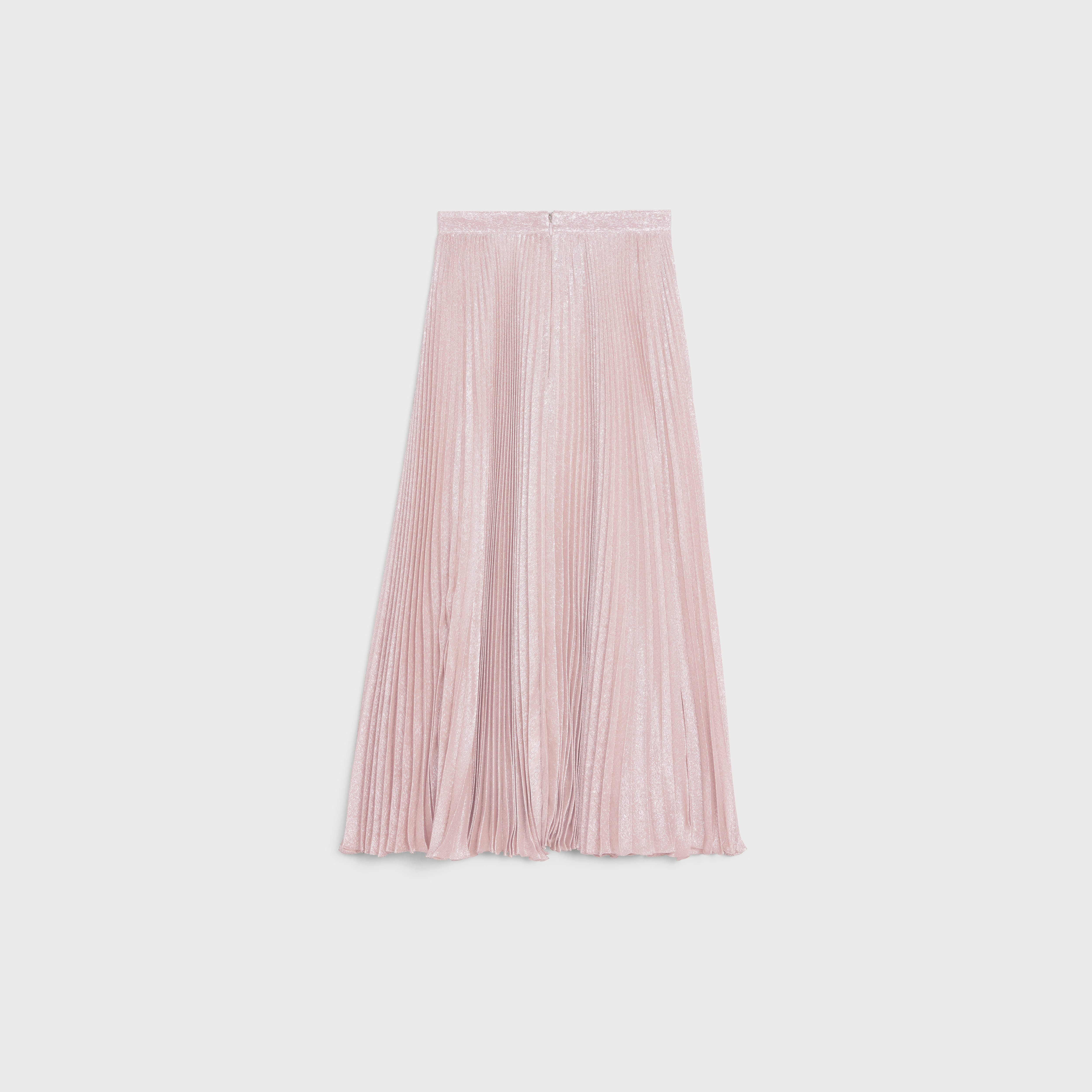 SKIRT WITH SUNBURST PLEATS IN SATIN LAMÉ - 2