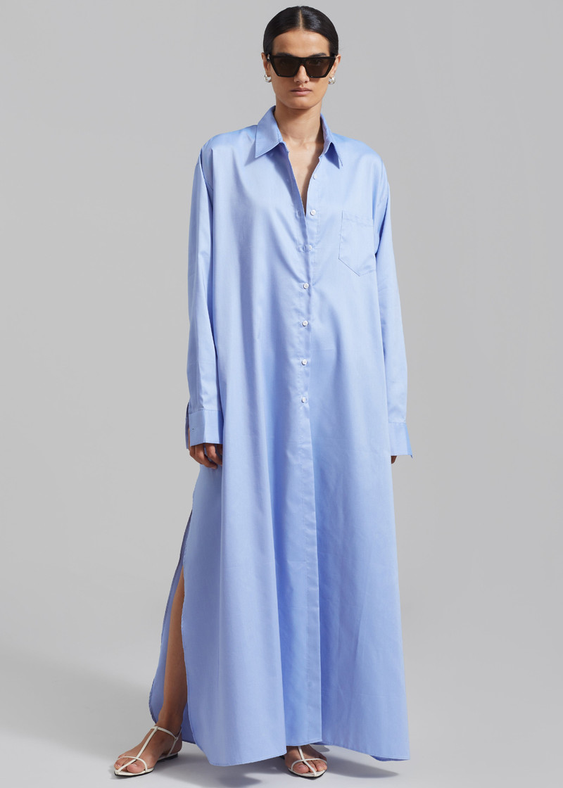 Avery Shirt Dress - Blue 2