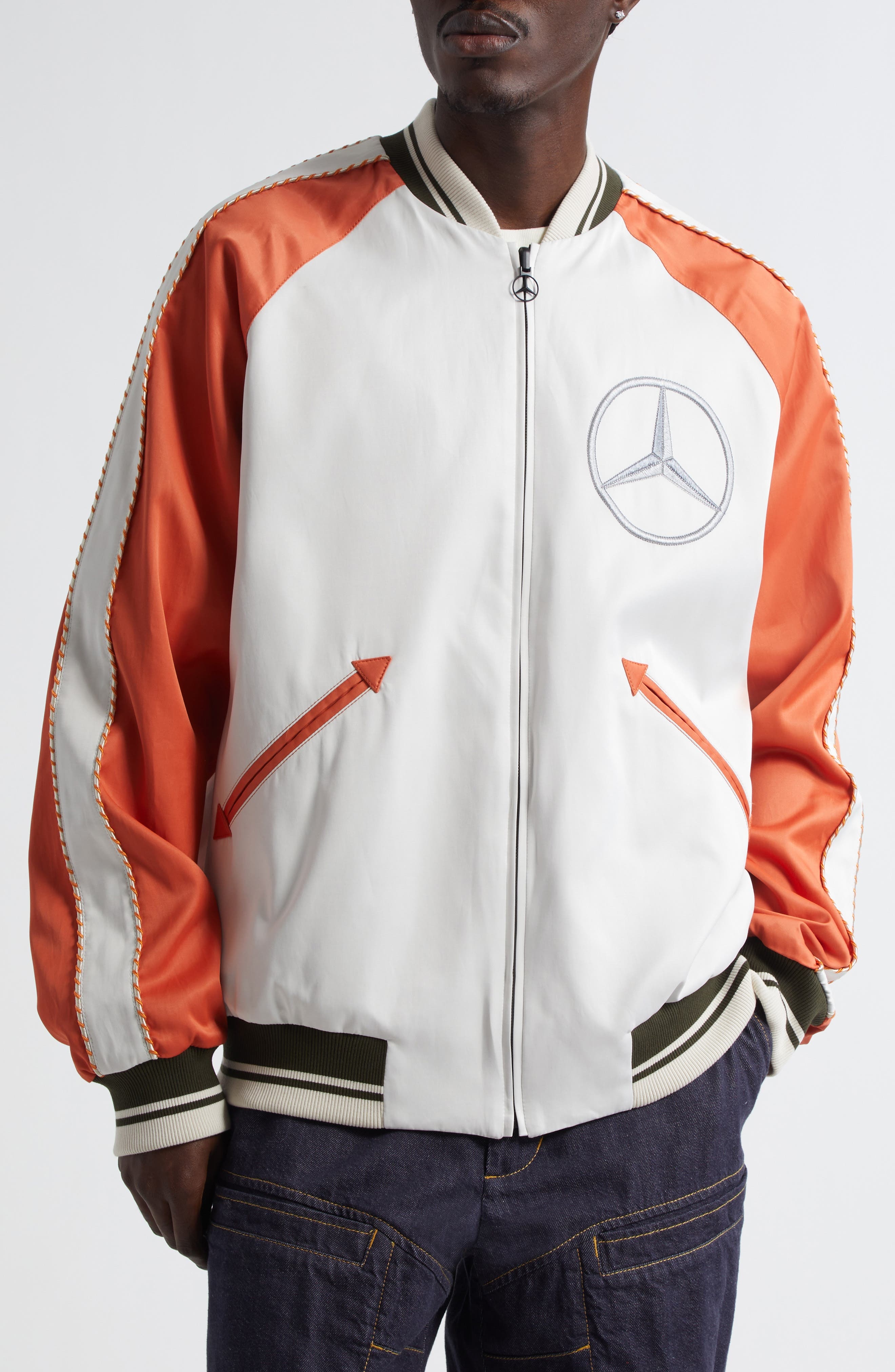 Moncler Genius x Mercedes-Benz By Nigo Satet Reversible Bomber Jacket in P37 - 1