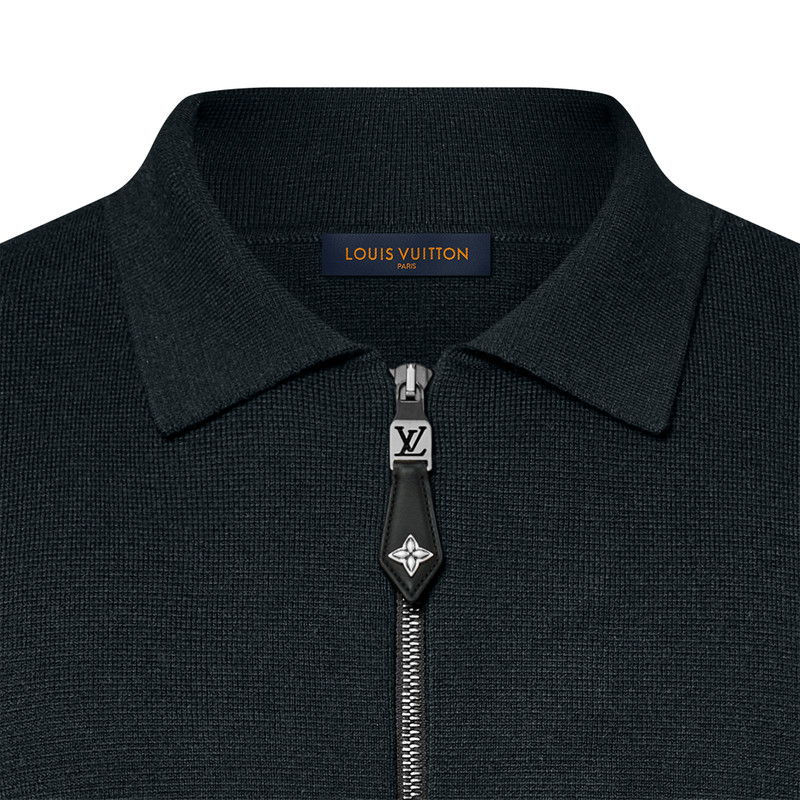 Louis Vuitton Knit Blouson With Leather Details outlook