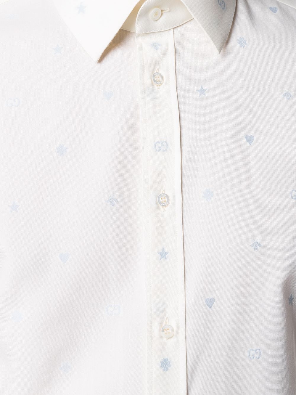 logo-printed buttoned shirt - 5