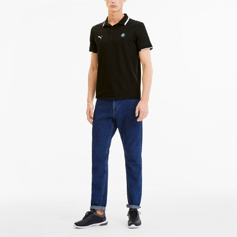 PUMA x BMW Motorsport Polo Shirt 'Black White' 596101-01 3