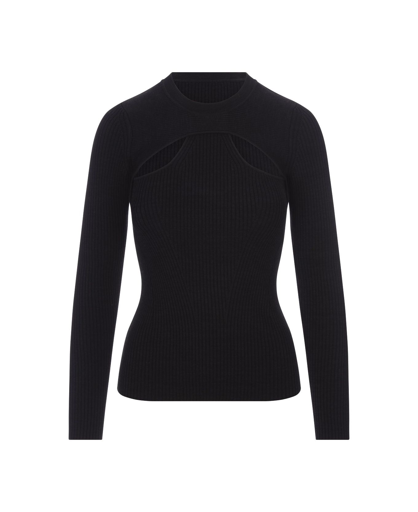 Zana Pullover In Black Merino Wool - 1