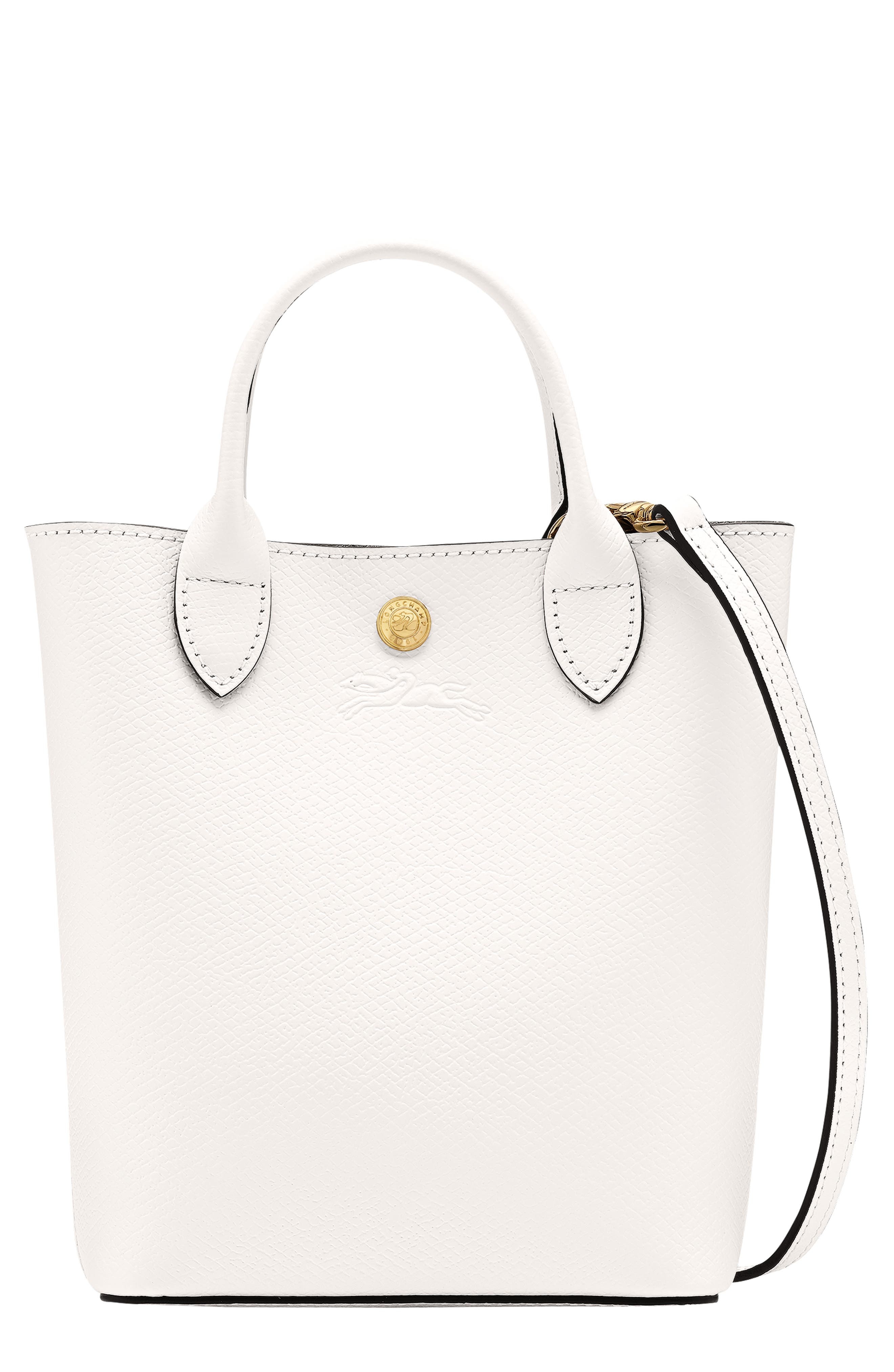 Longchamp Épure North/South Leather Top Handle Tote in White at Nordstrom - 1