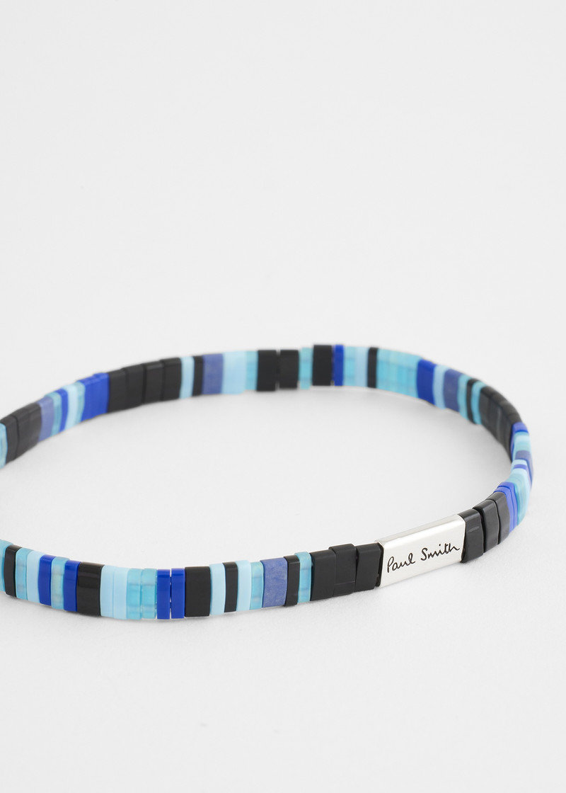 Paul Smith Blue Stripe Flat Bead Bracelet outlook