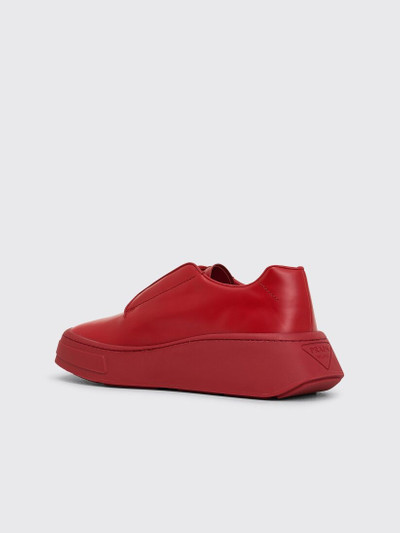 Prada PRADA LEATHER LACE UP SHOES SCARLET RED outlook