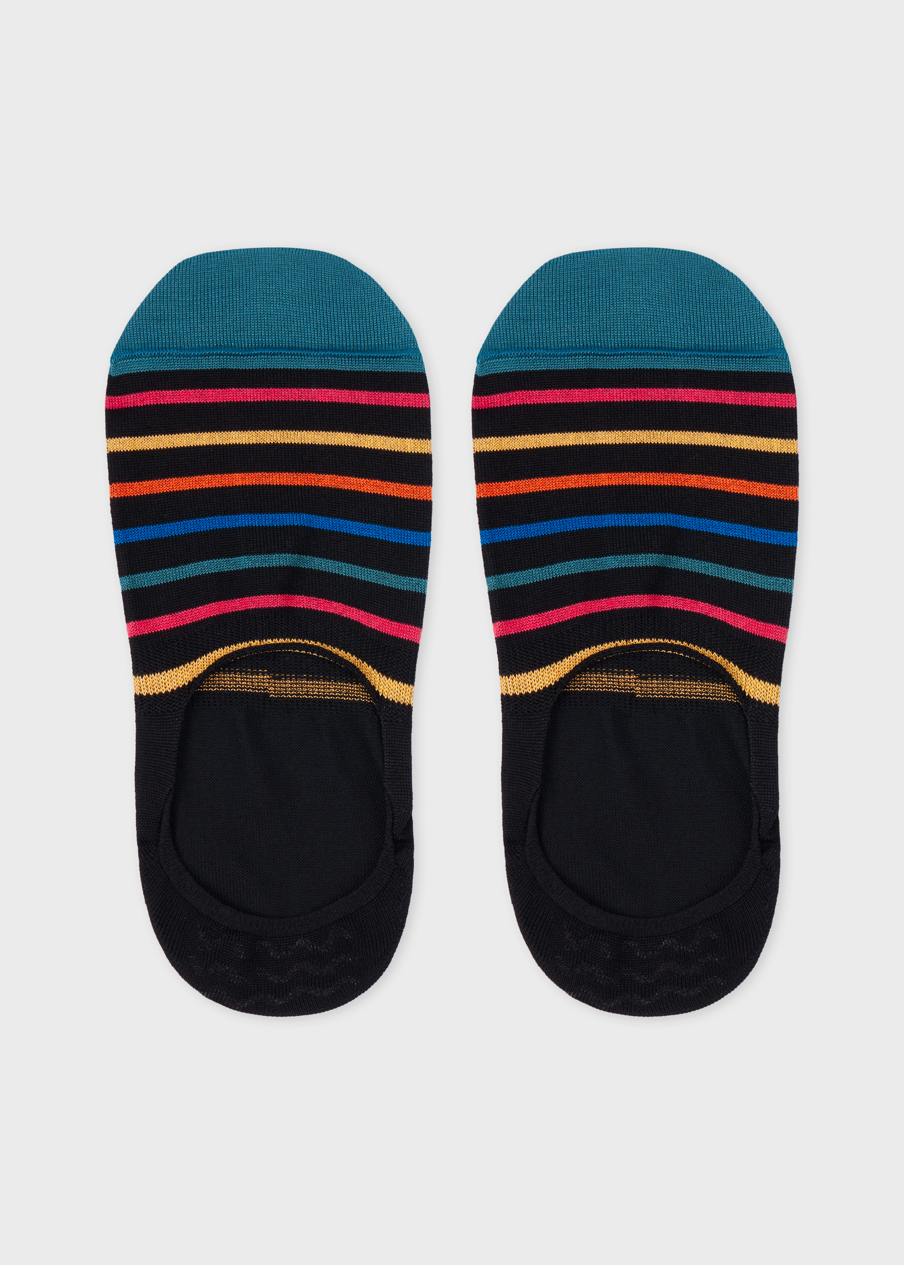 Multicolour Stripe Loafer Socks Three Pack - 2