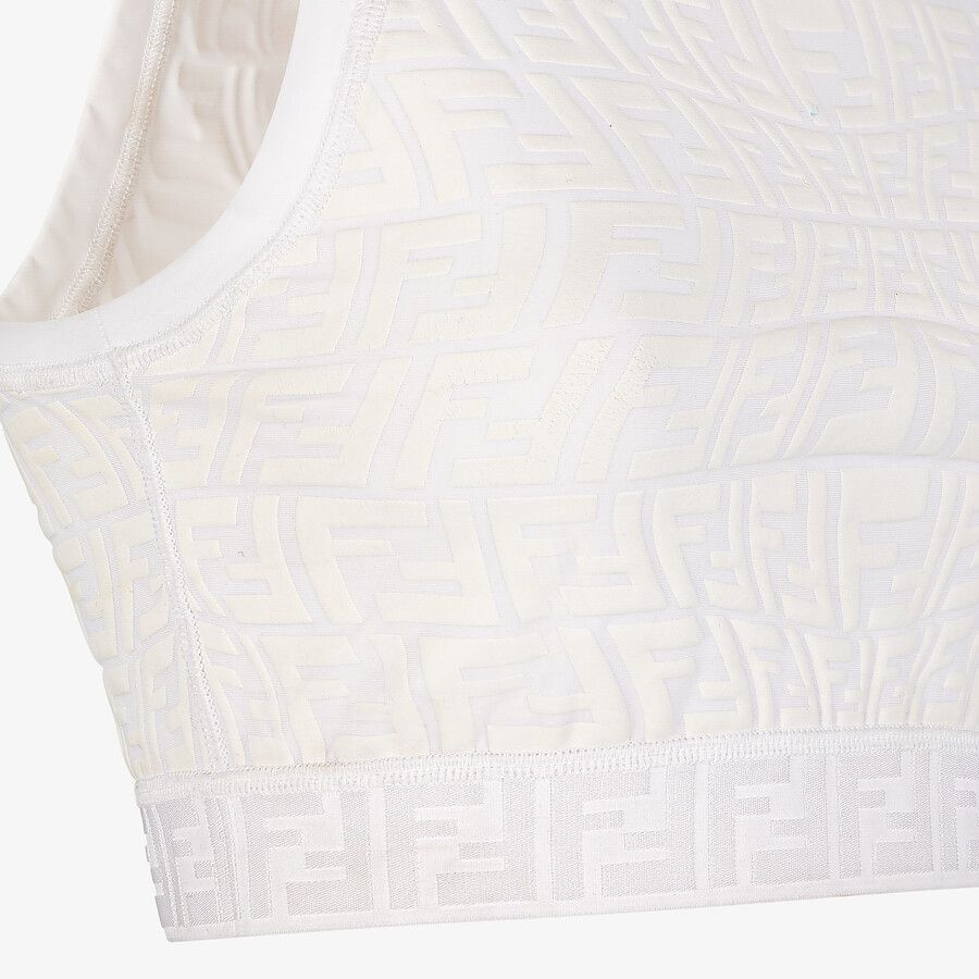 White tech fabric top - 3