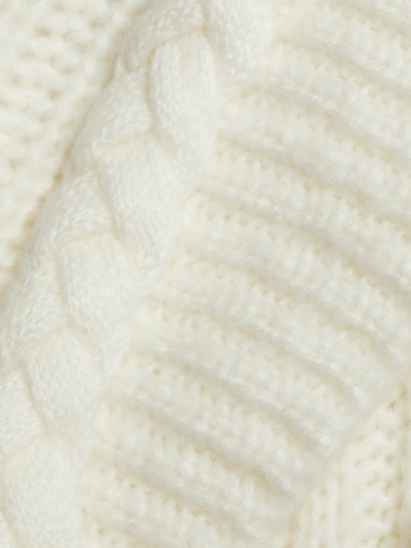 Women's Shaker-Stitch Cropped Sweater - Off White 7