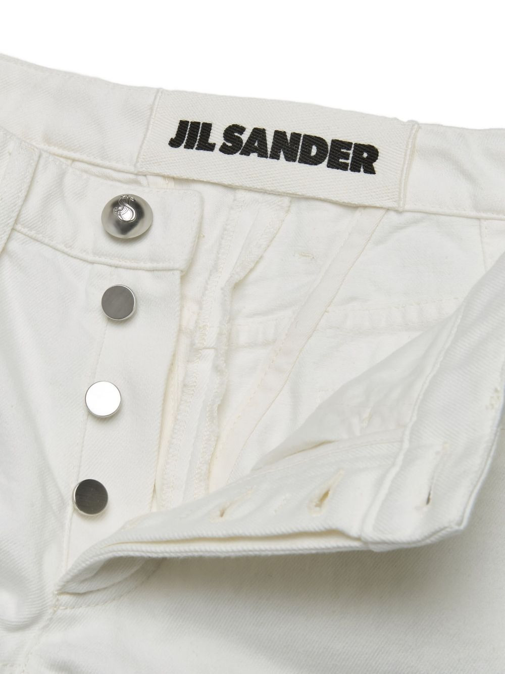 panelled frayed trousers - 3